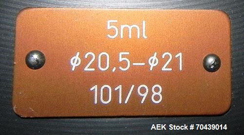 Used Seidenader V90 AVSB for visual inspection of filled vials. Model V90-AVSB/60-LR can handle products from .5ml to 1000ml with changeparts. Currently set up for 200ml vials. Can handle clear solut...