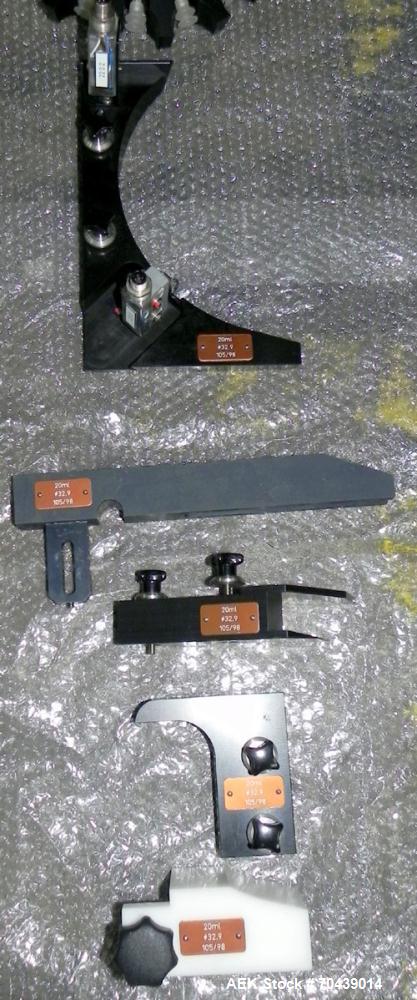 Used Seidenader V90 AVSB for visual inspection of filled vials. Model V90-AVSB/60-LR can handle products from .5ml to 1000ml with changeparts. Currently set up for 200ml vials. Can handle clear solut...