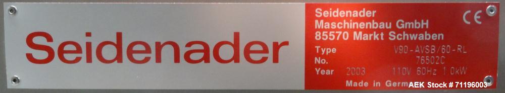 Used Seidenader Model V90-AVSB/60-RL Visual Inspection System
