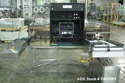Used Seidenader Inspection Unit, Model V90-AVSB/60-RL. Designed to inspect ampules, vials, syringes, bottles and tubes, 0.5-1000ml size range, rated up to 150/min per lane, 30, 45, 60, 75 degree incl...