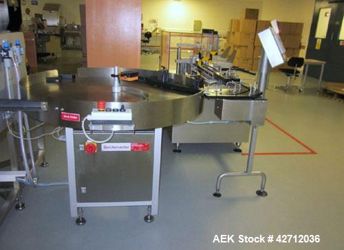 Used Seidenader Vial Inspection System Consisting Of: (2) Model V90-AVSB/75LR/RL vial inspection units, designed to inspect ampules, vials, syringes, bottles and tubes, .5-1000ml size range, rated up...