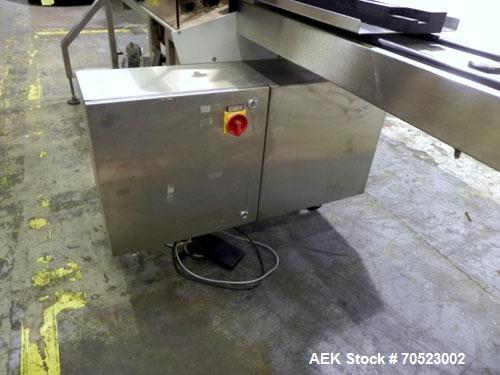 Used Seidenader Model V90-AVSB/60-LR Vial Inspection Machine. Capable of speeds up to 150 objects per minute. Has starwheel tray infeed and straight line discharge to tray. Machine equipped for vials...