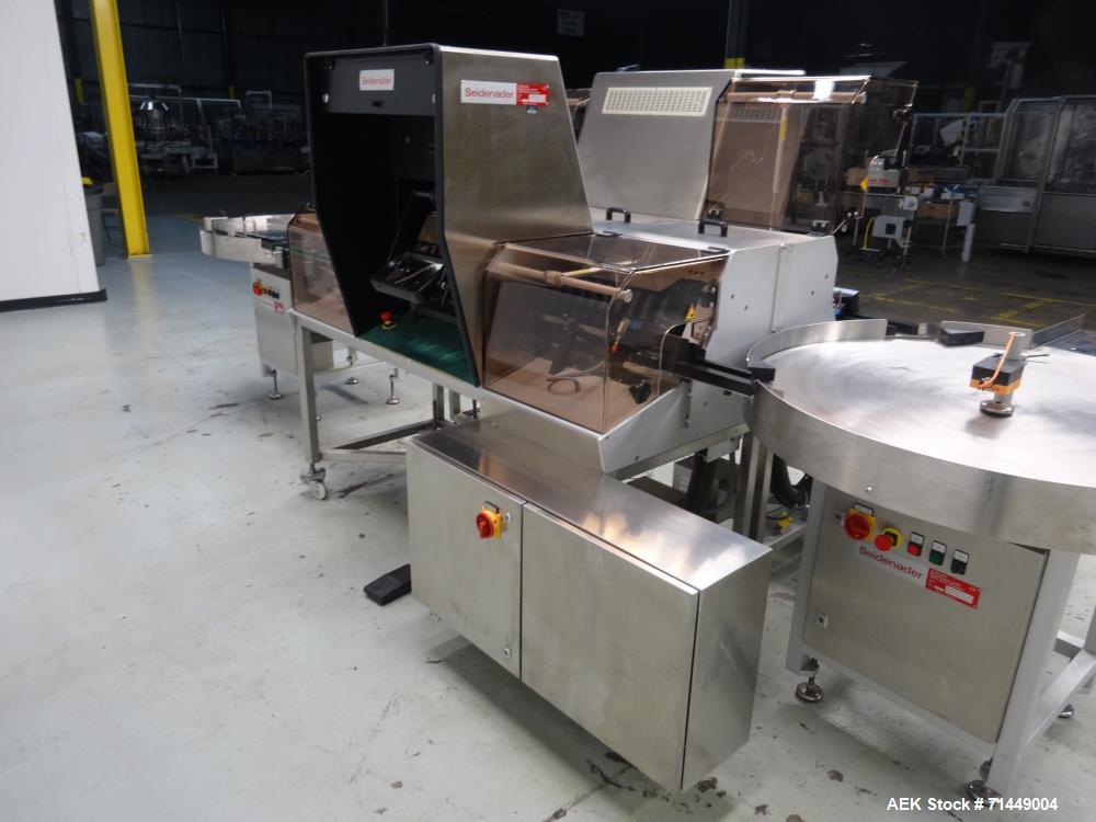 Used Seidenader Model V90+ ASVR Back To Back Vial Inspection System