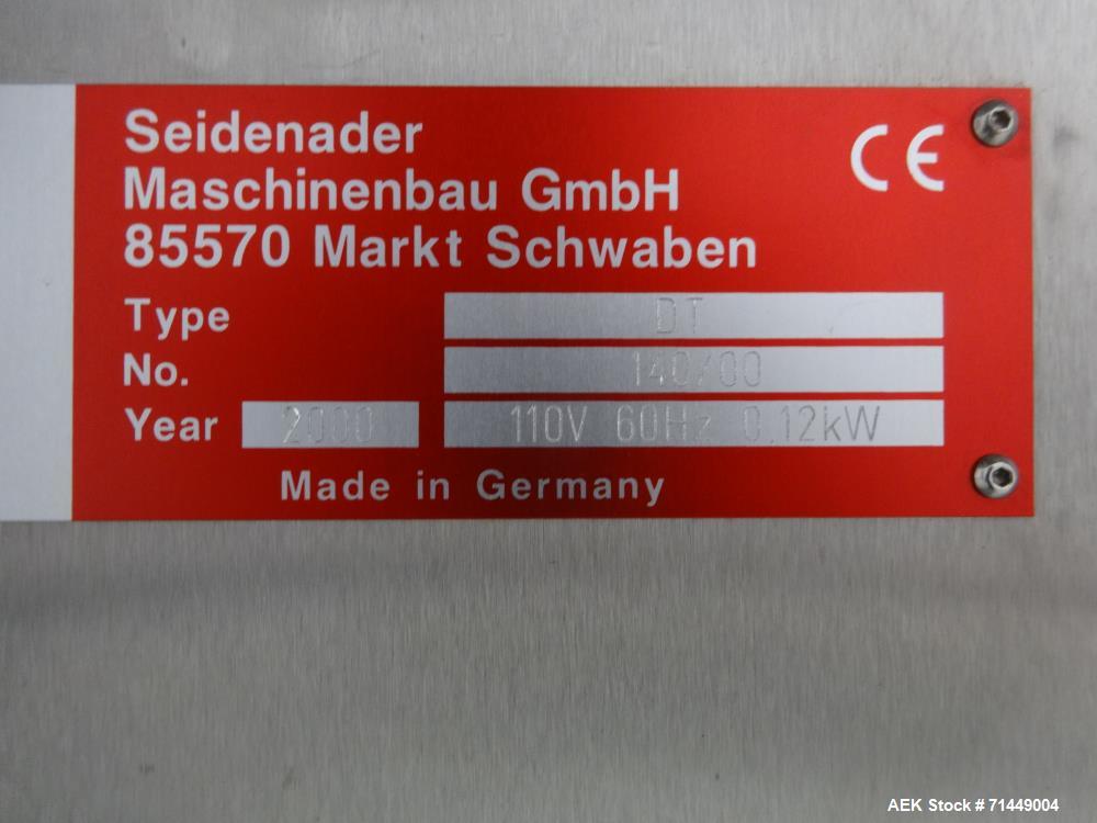 Used Seidenader Model V90+ ASVR Back To Back Vial Inspection System