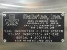 Used- Dabrico Inc. Model DI-100 Vial Inspection System