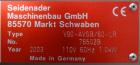 Used Seidenader Model V90-AVSB/60-LR Visual Inspection System