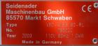 Used Seidenader Model V90-AVSB/60-RL Visual Inspection System