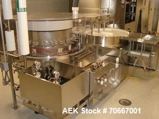 Used Bosch RRN 2020 Vial Washer capable of speeds up to 130 vials per minute. Max Container Size:  Diameter up to 52 mm, Height up to 110 mm. Last ran vials of 2,5 ,3.5, 10, 20, 30, 40, 50, 100 ml. P...
