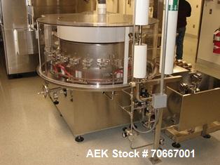 Used Bosch RRN 2020 Vial Washer capable of speeds up to 130 vials per minute. Max Container Size:  Diameter up to 52 mm, Height up to 110 mm. Last ran vials of 2,5 ,3.5, 10, 20, 30, 40, 50, 100 ml. P...