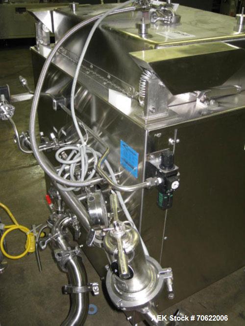 Used Cozzoli Vial Washer, Model GW-24, Stainless Steel Construction. Rated up to 23,000 vials/hour, batch design, with change parts and controls, serial #GW24-250.  NOTE PRICE INCLUDES A 15% BUYERS P...