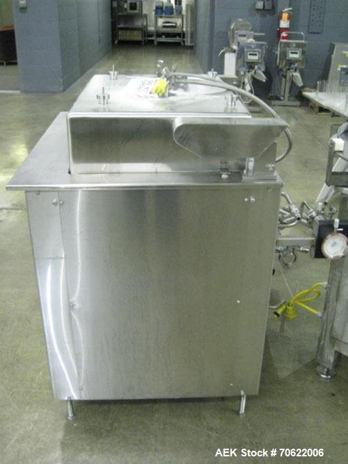 Used Cozzoli Vial Washer, Model GW-24, Stainless Steel Construction. Rated up to 23,000 vials/hour, batch design, with change parts and controls, serial #GW24-250.  NOTE PRICE INCLUDES A 15% BUYERS P...