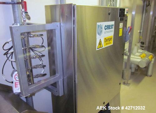 Used Crest Dual Chamber Ultrasonic Washer. PRICE INCLUDES A 15% BUYERS PREMIUM. AS IS WHERE IS, LOADING & REMOVAL FEES EXTRA, COST TO BE DETERMINED.