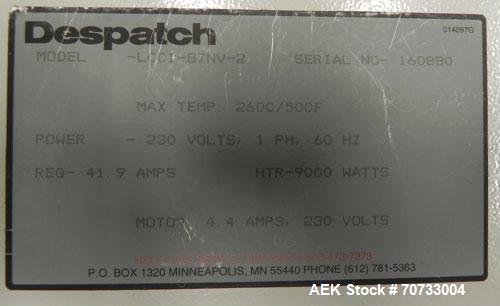 Used Despatch LCC Series Oven, Model LCC1-87NV-2, 837