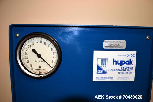 Used Hypak/ Becton-Dickinson Stopper Placement Unit, Model 5402 Syringe Stoppering.