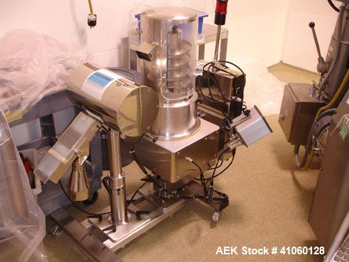 Used Krammer tablet deduster with metal check, type E2000-250 with Lock fall thru metal check, type MET 30+, 3 3/4" wide x 3" high opening, with reject, Krammer serial# 3.301, Lock part# 6047, serial...