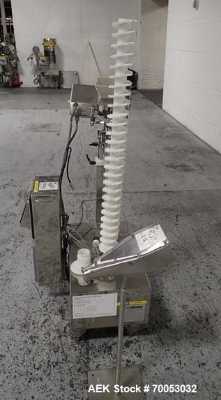 Used-Used Pharma Tech deduster metal check combination, model PTGV1000ST, stainless steel construction, with vertical rotati...