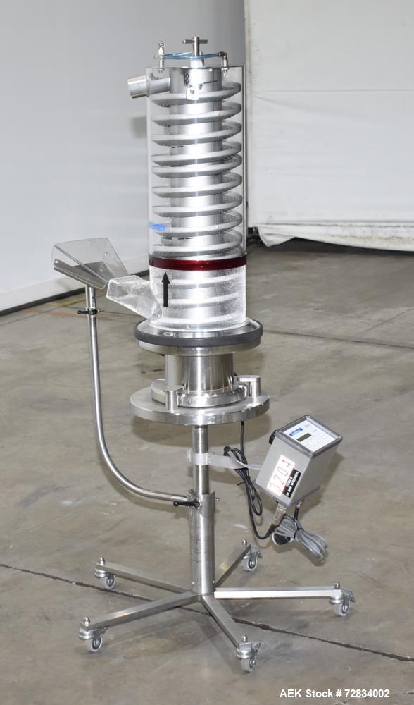 Used Kramer Model E92-500 Uphill Spiral Tablet Deduster. Approximate 1,800,000 tph, based on round 5 x 2mm tablets. Maximum tablet diameter 20mm. Maximum dedusting path 6.8m. Conveying height 490mm. ...