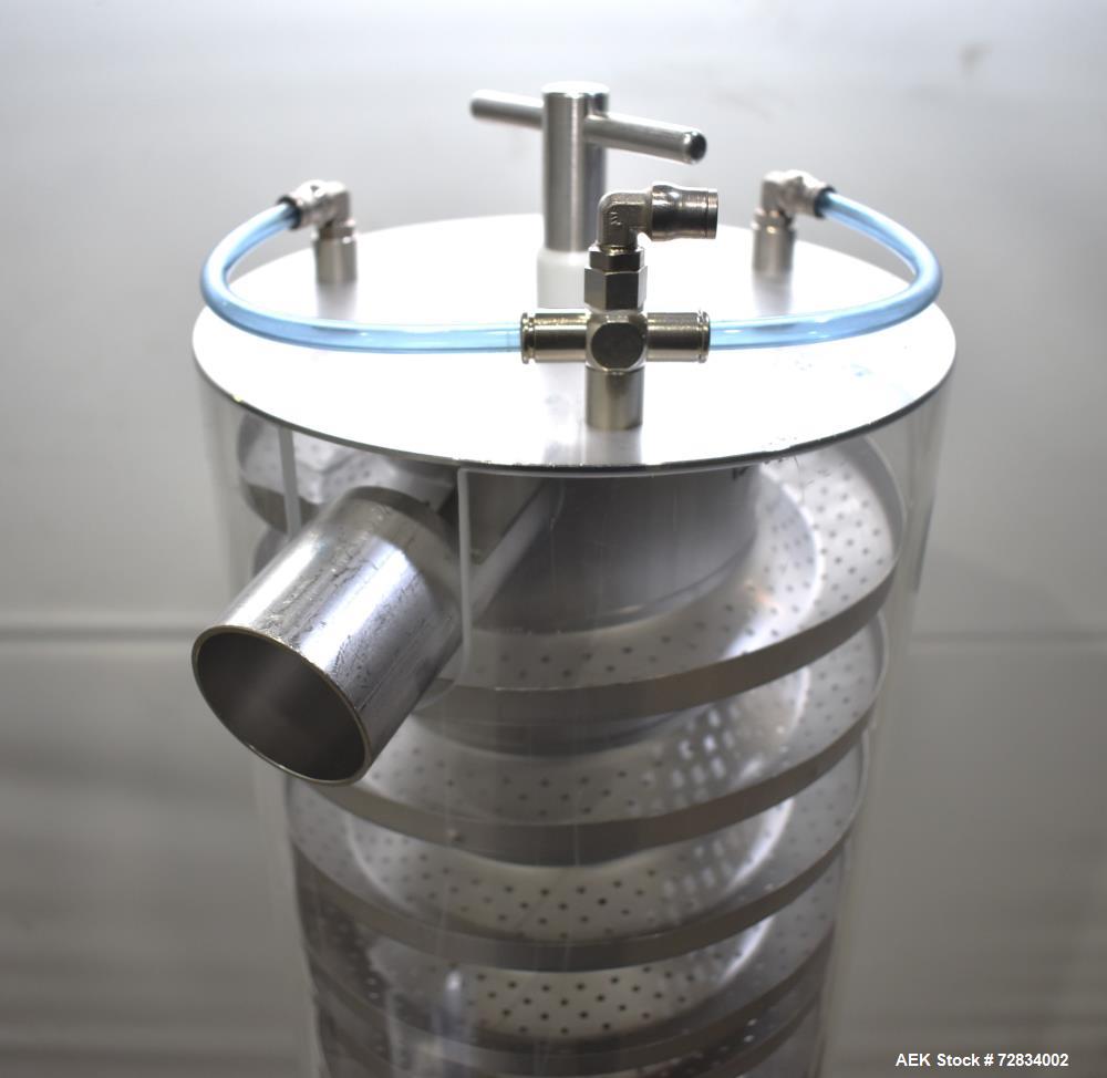 Used Kramer Model E92-500 Uphill Spiral Tablet Deduster. Approximate 1,800,000 tph, based on round 5 x 2mm tablets. Maximum tablet diameter 20mm. Maximum dedusting path 6.8m. Conveying height 490mm. ...