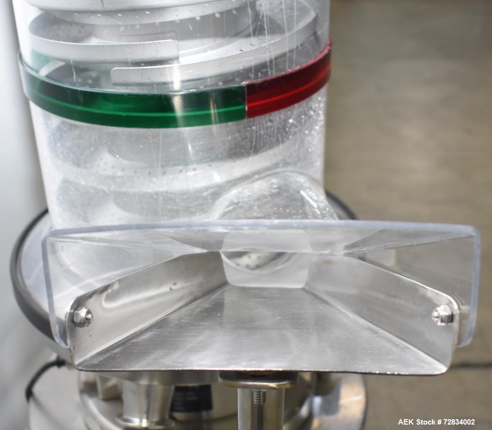 Used Kramer Model E92-500 Uphill Spiral Tablet Deduster. Approximate 1,800,000 tph, based on round 5 x 2mm tablets. Maximum tablet diameter 20mm. Maximum dedusting path 6.8m. Conveying height 490mm. ...