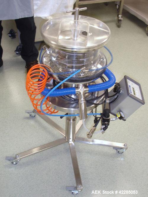 Used Kramer Tablet Deduster, Model E80. Downwards conveying 300mm, maximum tablet diameter 25mm, maximum dedusting path 2.8 meter. Conveying capcity 80,000 to 3,000,000 tablets per hour depending on ...