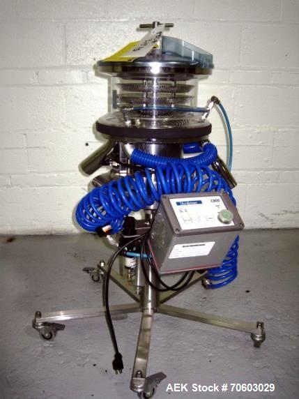 Used Kramer Model E80 Deduster.  Has downward conveying range of 300 mm, and can convey tablets or capsules from 5-25 mm in diameter.  Maximum conveying capacity of 3,000,000 tablets an hour (dependi...