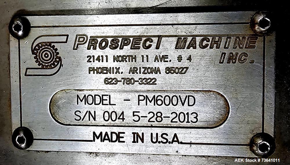 Used Prospect Machine PM600VD Tablet Vacuum Deduster 80,000 TPH
