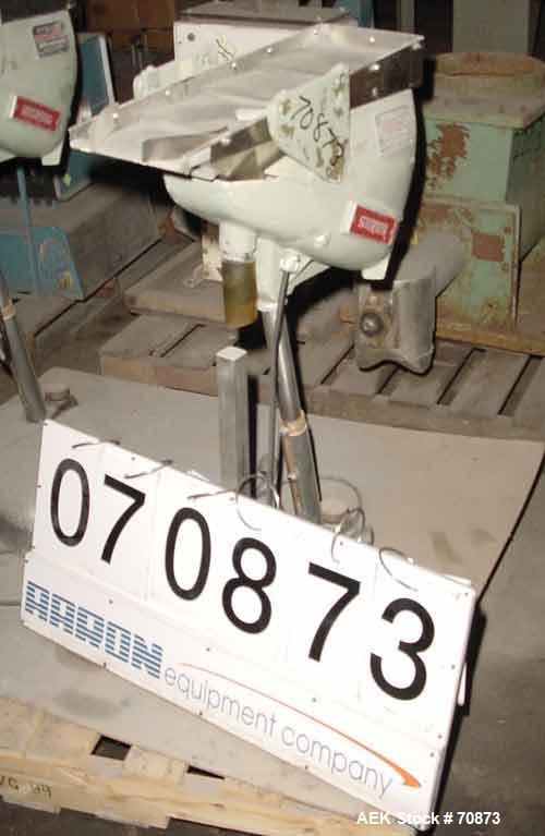 USED:Stokes tablet duster, model 900-571-1, stainless steel. 9-1/2"wide x 22" long vibration screens. Bottom mounted dust collector,1-1/2" diameter dust outlet. Capacity approx 7000 tablets per minut...