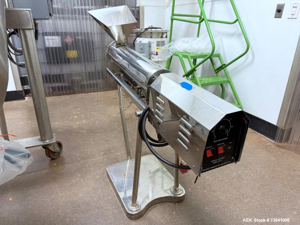 Used Vanguard Pharmaceutical Capsule Polisher Model PCX-II Variable Speed