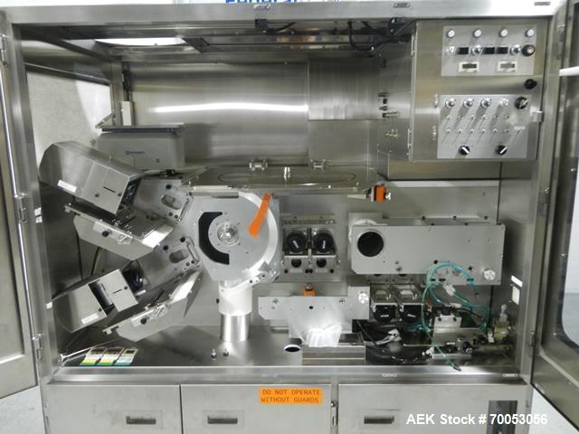 Used Used GEA Daiichi Viswill tablet video inspection system, model TVIS-EX3, rated to speeds of 350,000 tablets/hr through put, designed to handle 5-12 mm diameter to 2-8 mm round tablets, 5-12 mm w...