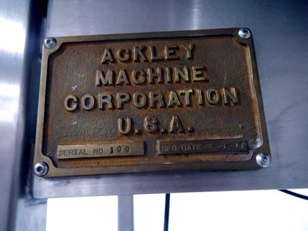 Used Ackely Tablet Sorter, Stainless Steel Construciton. Gravity feed with 14" x 34" wide sorting table, serial# 199, new 1997.