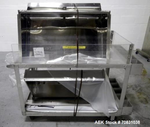 Used Ackely Tablet Sorter, Stainless Steel Construciton. Gravity feed with 14" x 34" wide sorting table, serial# 199, new 1997.