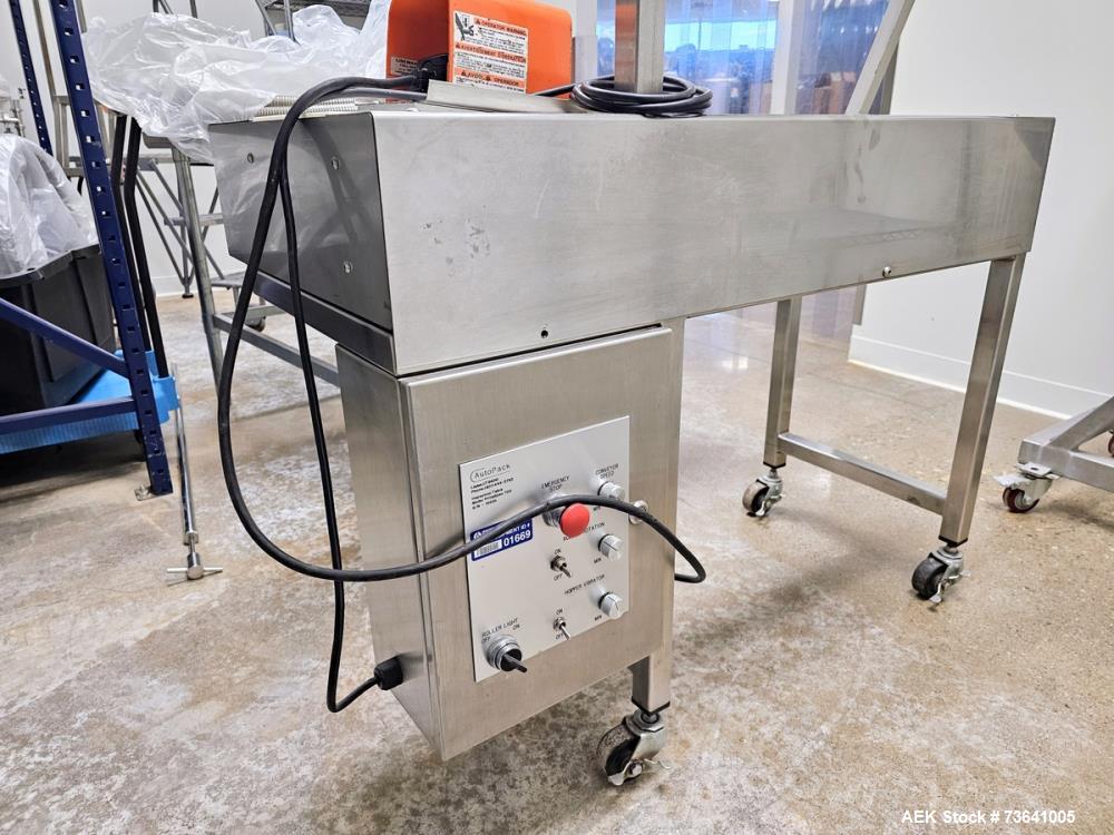Used AutoPack VitaSpec 700 Capsule Inspection Conveyor with Vibratory Feed