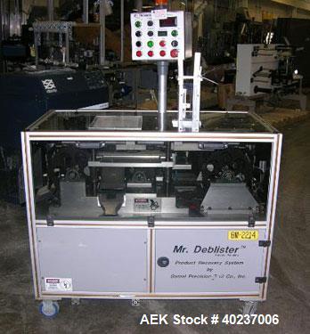 Used- Gemel Mr. Deblister product recovery system