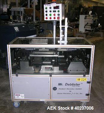 Used Gemel Mr. Deblister product recovery system