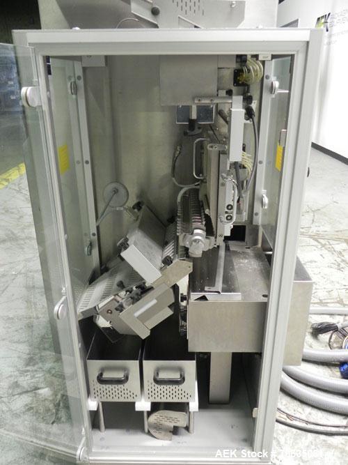 Used IMA Model Precisa 120 Tablet/Capsule Checkweigher. Machine is rated at up to 120,000 capsules per hour. Capsule size range from 40 mg to 200 mg with +/- 2 mg accuracies. Is of stainless steel co...