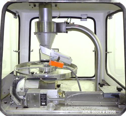 Used Mocon Vericap Capsule Inspection Machine, Model 2110. Machine is capable of inspecting size #0 capsules at 1800 per minute, size # 1, 2, 3, 4 at 2000 capsules per minute. Inclues control panel. ...