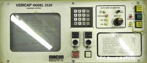Used Mocon Vericap Capsule Inspection Machine, Model 2110. Machine is capable of inspecting size #0 capsules at 1800 per minute, size # 1, 2, 3, 4 at 2000 capsules per minute. Inclues control panel. ...