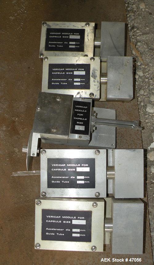Used Mocon Vericap Capsule Inspection Machine, Model 2110. Machine is capable of inspecting size #0 capsules at 1800 per minute, size # 1, 2, 3, 4 at 2000 capsules per minute. Inclues control panel. ...