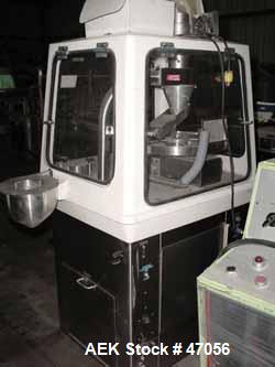 Used Mocon Vericap Capsule Inspection Machine, Model 2110. Machine is capable of inspecting size #0 capsules at 1800 per minute, size # 1, 2, 3, 4 at 2000 capsules per minute. Inclues control panel. ...