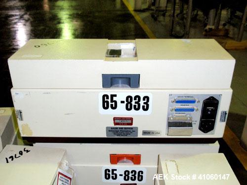 Used Dr. Schleuniger Pharmatron Tablet Hardness Tester, Model 6D. Approximate capacities: 25 tablets/3 minutes. Thickness 0-15 mm (0-0.6’’), diameter 0-35 mm (0-1.4’’), hardness and tolerance 400-500...