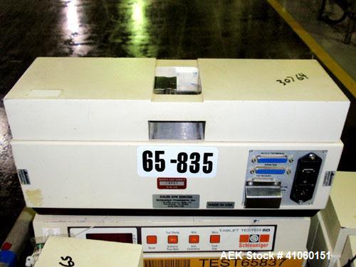 Used Dr. Schleuniger Pharmatron Tablet Hardness Tester, Model 6D. Approximate capacities: 25 tablets/3 minutes. Thickness 0-15 mm (0-0.6’’), diameter 0-35 mm (0-1.4’’), hardness and tolerance 400-500...