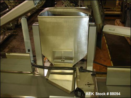 Used Siedenader Tablet Inspection Belt, Type WB20. 8" Wide belt with feeder, rated up to 50 kg per hour, 3 kw with lights. Built 2003.