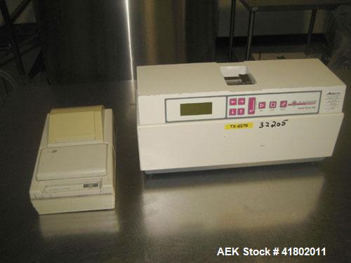 Used Dr. Schleuniger Pharmatron Tablet Hardness Tester, Model 8M. Approximate capacities: 25 tablets/3 minutes. Thickness 0-15mm (0-0.6’’). Optional diameter 0-35mm (0-1.4’’), and hardness 0-400N.