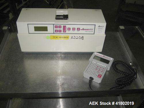 Used Dr. Schleuniger Pharmatron Tablet Hardness Tester, Model 8M. Approximate capacities: 25 tablets/3 minutes. Thickness 0-15mm (0-0.6’’). Optional diameter 0-35mm (0-1.4’’), and hardness 0-400N.