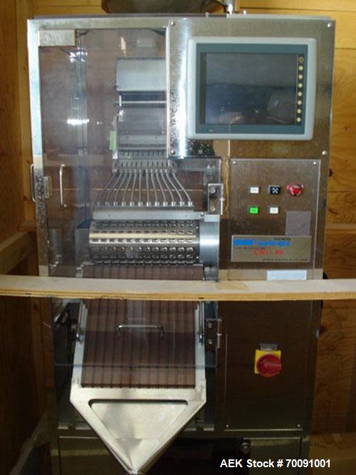 Unused-Shinogi Qualicaps Capsule Checkweigher, Model CWI-80.This machine is recent vintage and currently supported by Qualicaps.It is stainles steel CGMP auto design with touch screen HMI.It has size...