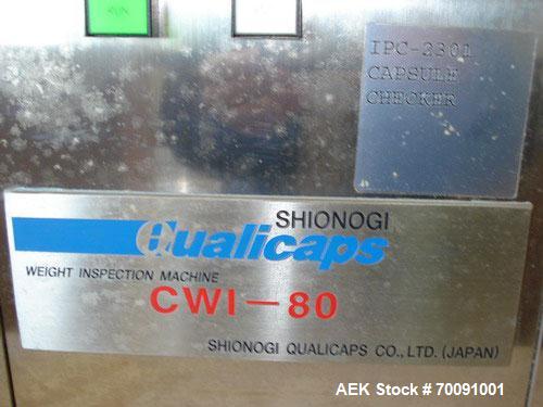 Unused-Shinogi Qualicaps Capsule Checkweigher, Model CWI-80.This machine is recent vintage and currently supported by Qualic...