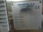 Used Proditec Visitab2 tablet inspection system, rated up to 300,000 tablets per hour, designed to handle multiple shaped tablets from round, oval, triangle, etc, 6 cameras, 2 lane with centrifugal b...
