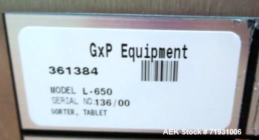 Used Seidenader Oblong Tablet Inspection Unit, Model L-650.