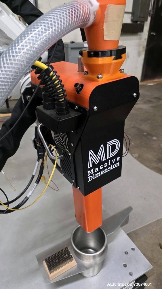 Used Industrial Robotic 3D Printing Cell with ABB IRB 4600 Robot and Massive Dimension MDPE10 Pellet Extruder
