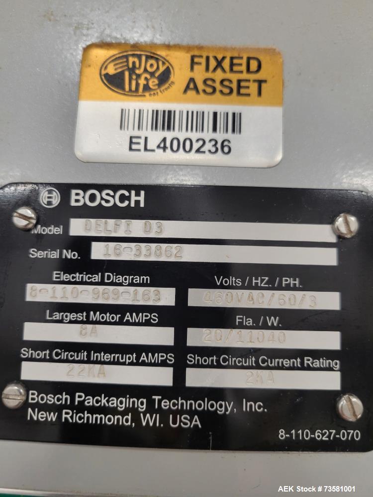 Used Bosch Delphi D3 Robotic Pick & Place System | Dual Delta Robots | Up to 360 ppm | AB Controls | Stainless Steel